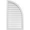 Ekena Millwork Quarter Round Top Right Surface Mount PVC Gable Vent w/ 2"W x 1-1/2"P Brickmould Frame, 24"W x 42"H GVPQR24X4202SN - alternate 1